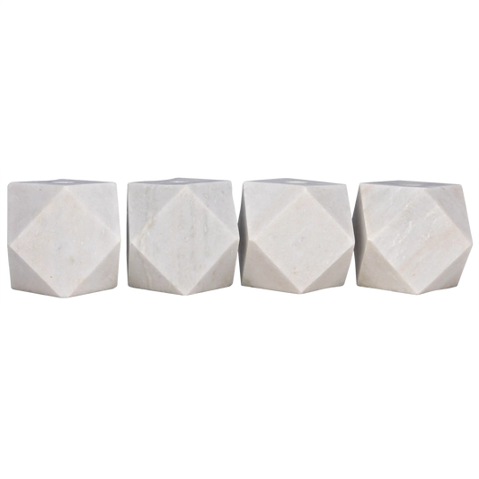 Polyhedron decorative candle holder, set of 4