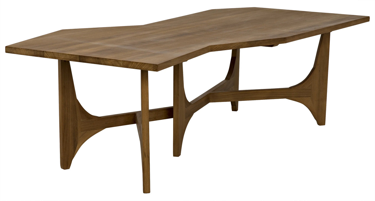 Fenton coffee table, gold teak