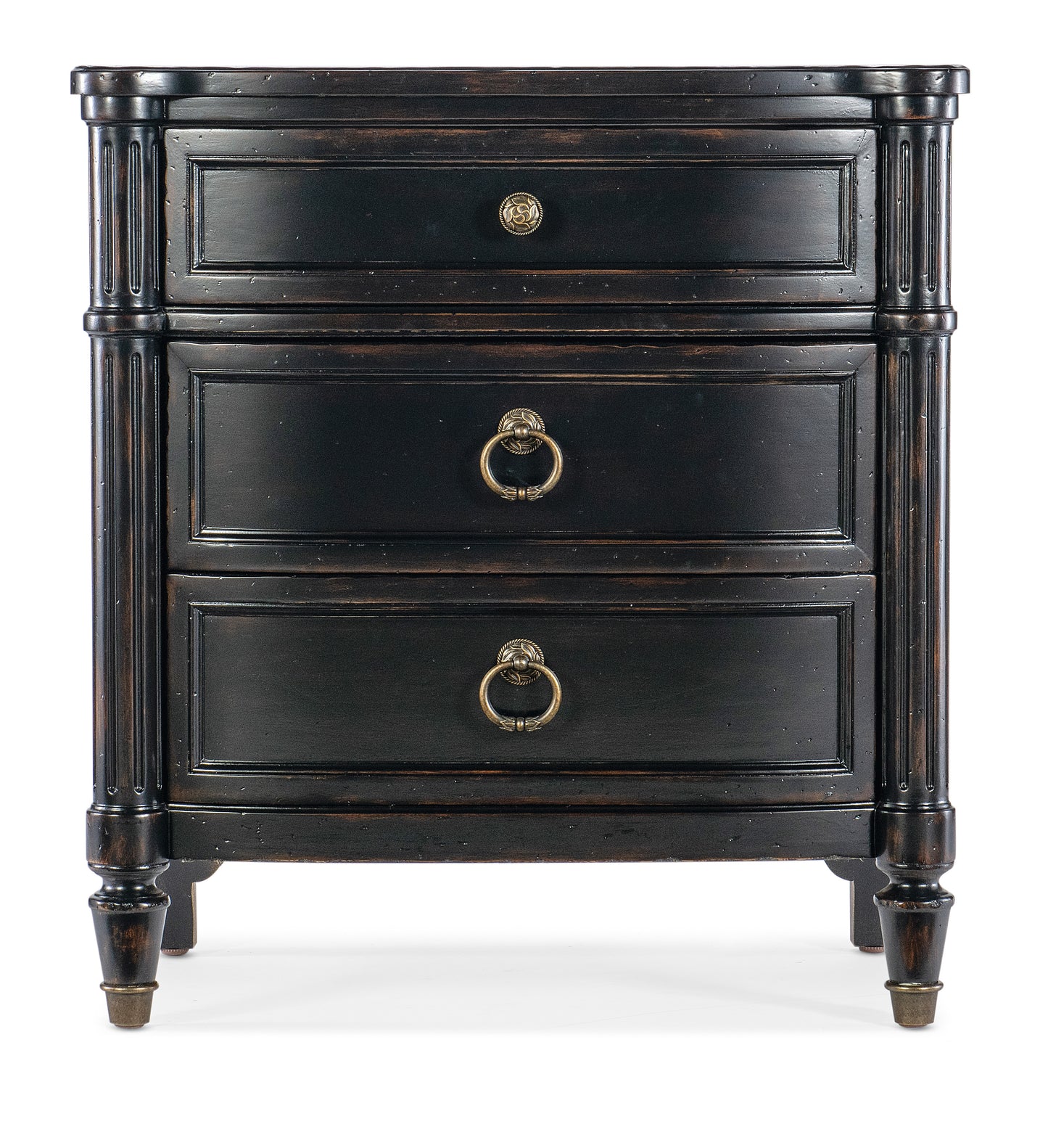 Charleston three-drawer nightstand