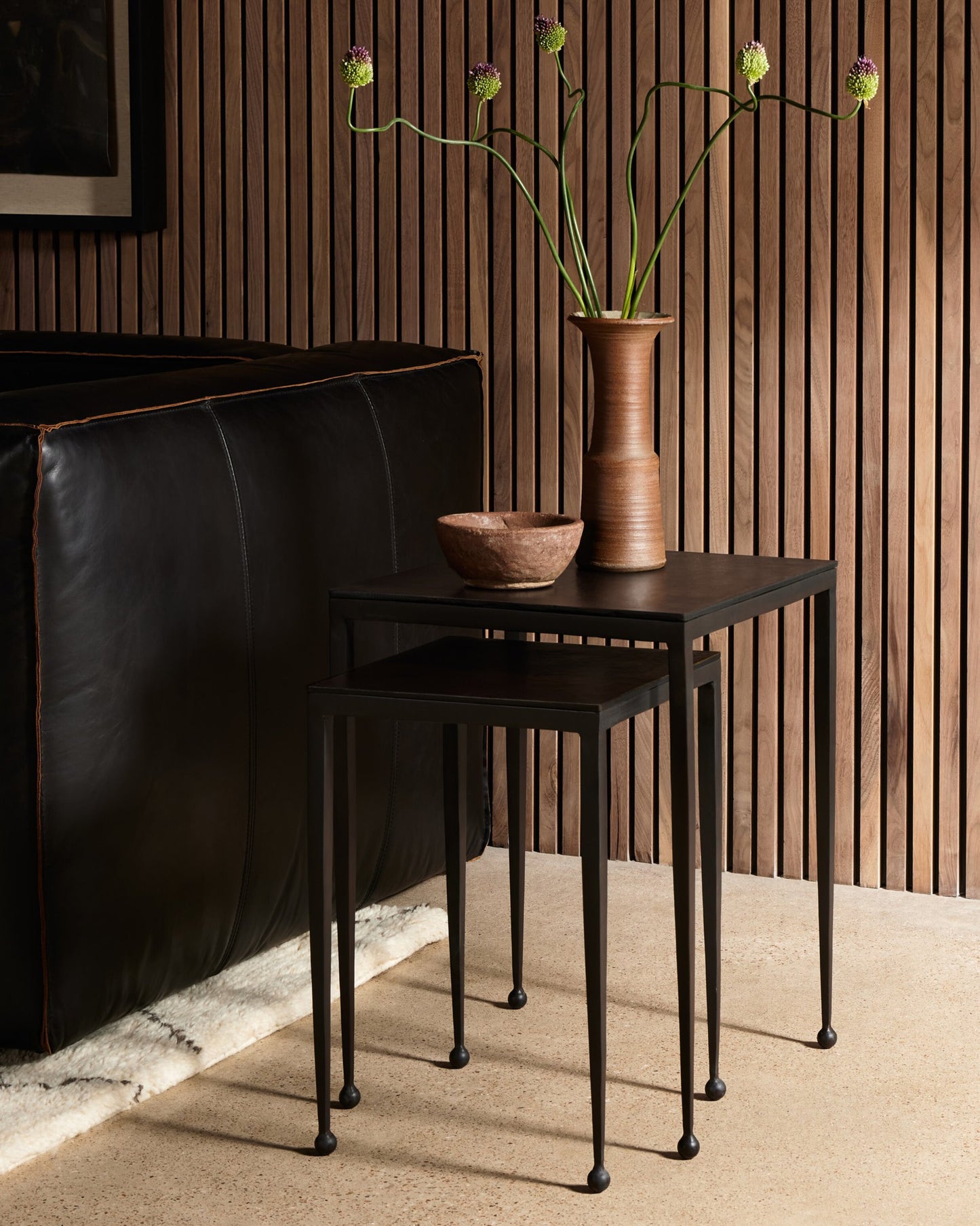 Dalston nesting end tables-antique rust