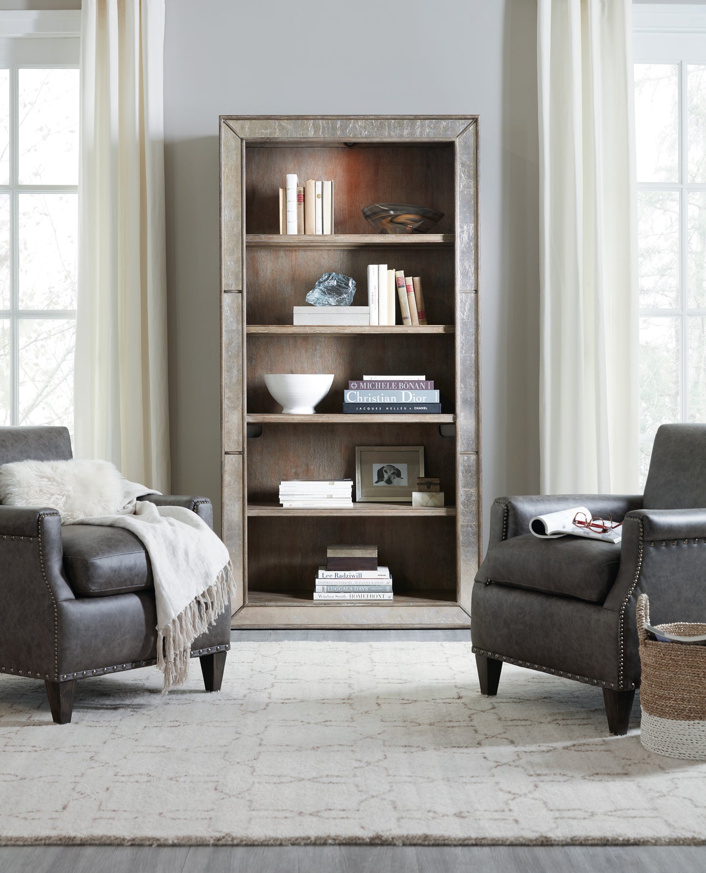 Rustic glam bookcase