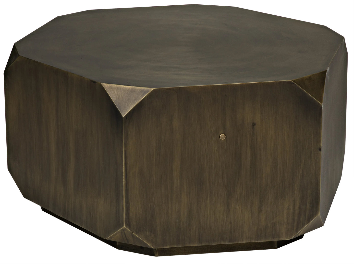 Tytus coffee table, steel with aged brass finish