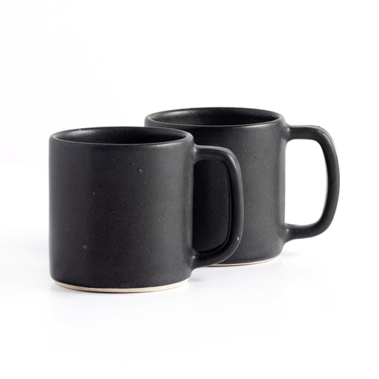 Nelo mug, set of 2-matte black