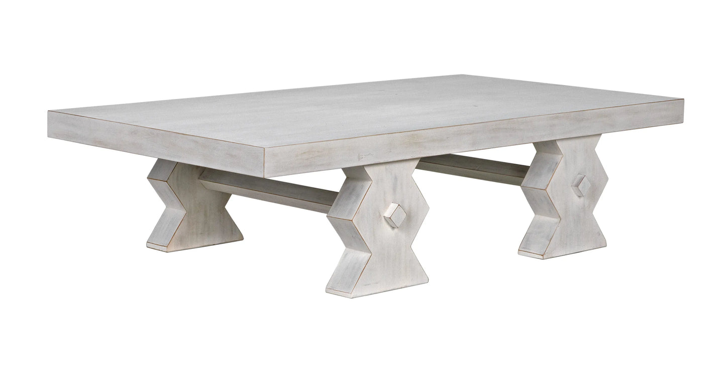 Suzu coffee table, white wash