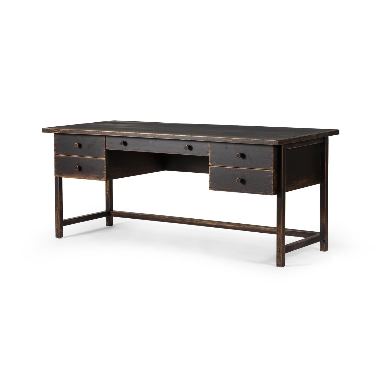 Reign desk-distressed walnut