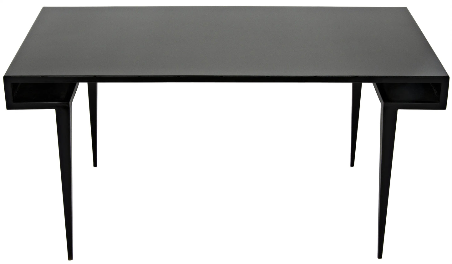 Stiletto desk, black steel