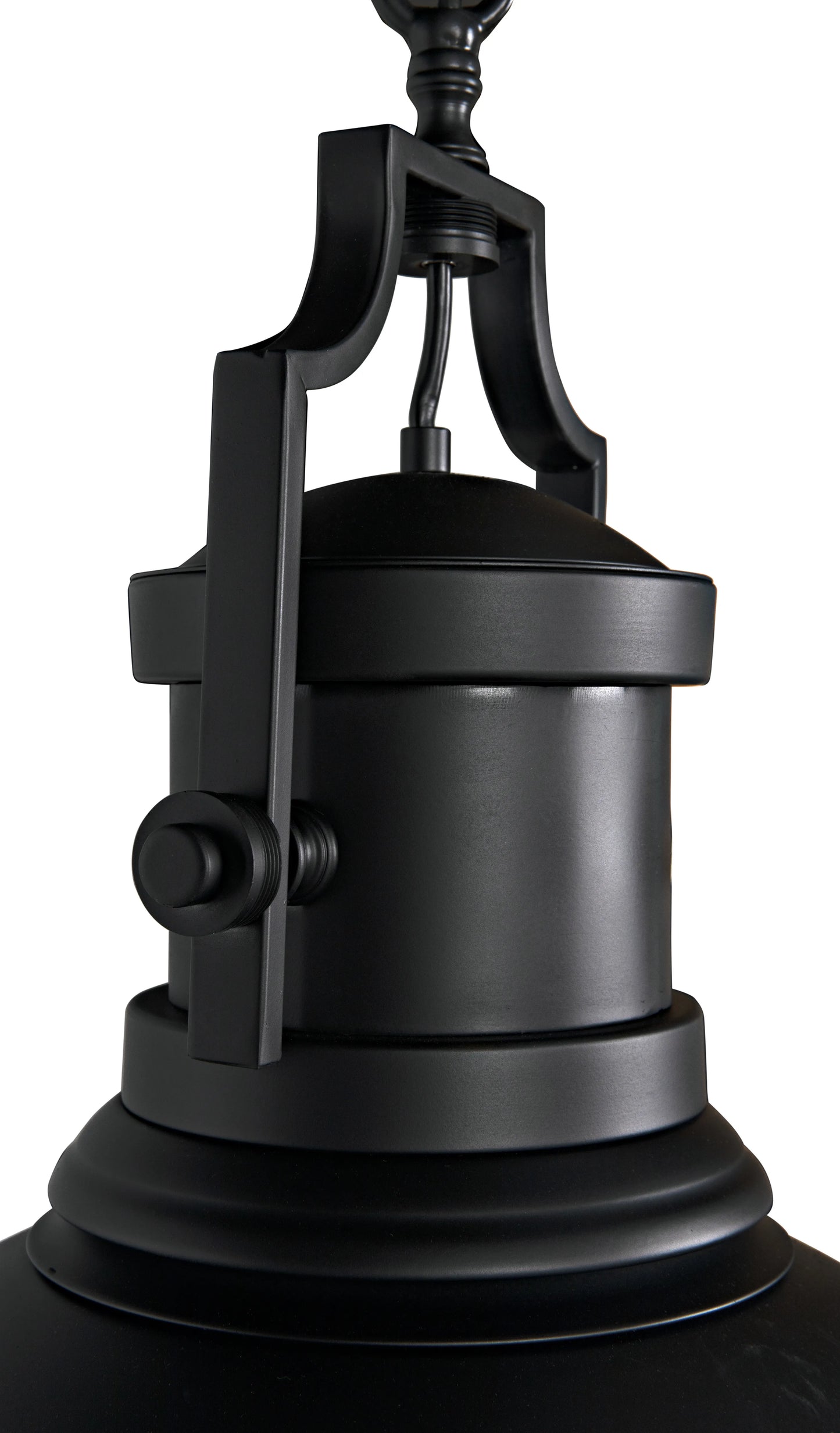 Metal marine fixture pendant, black steel