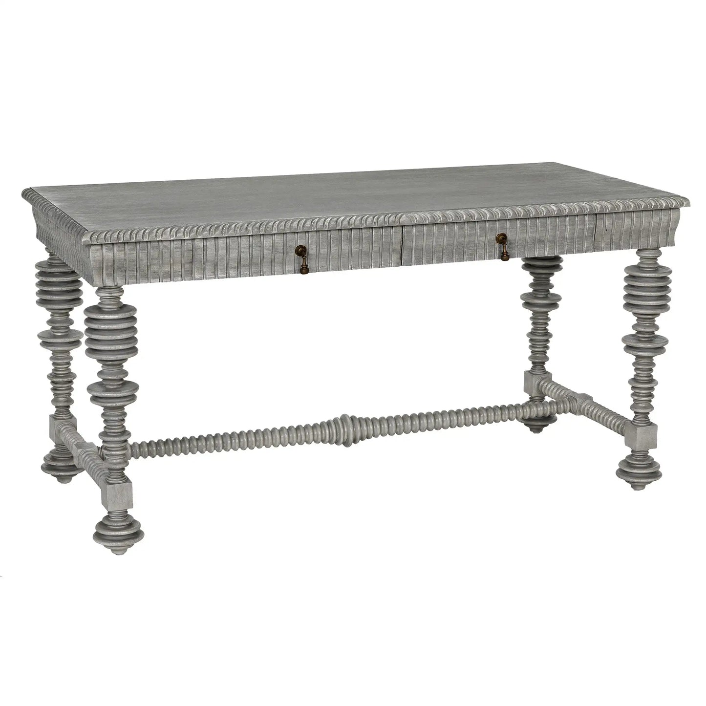 Portuguese desk, distressed grey