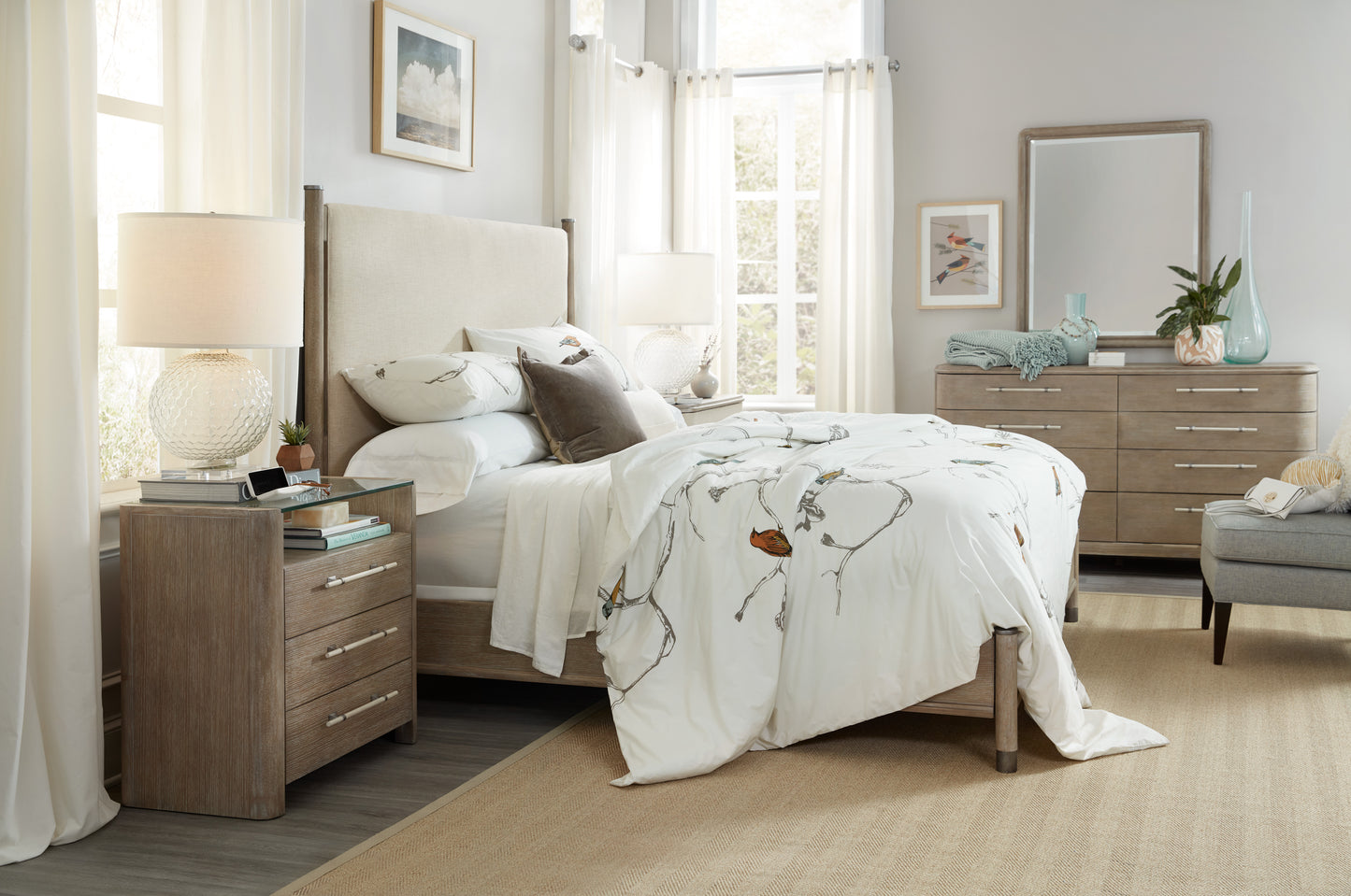 Affinity california king upholstered bed