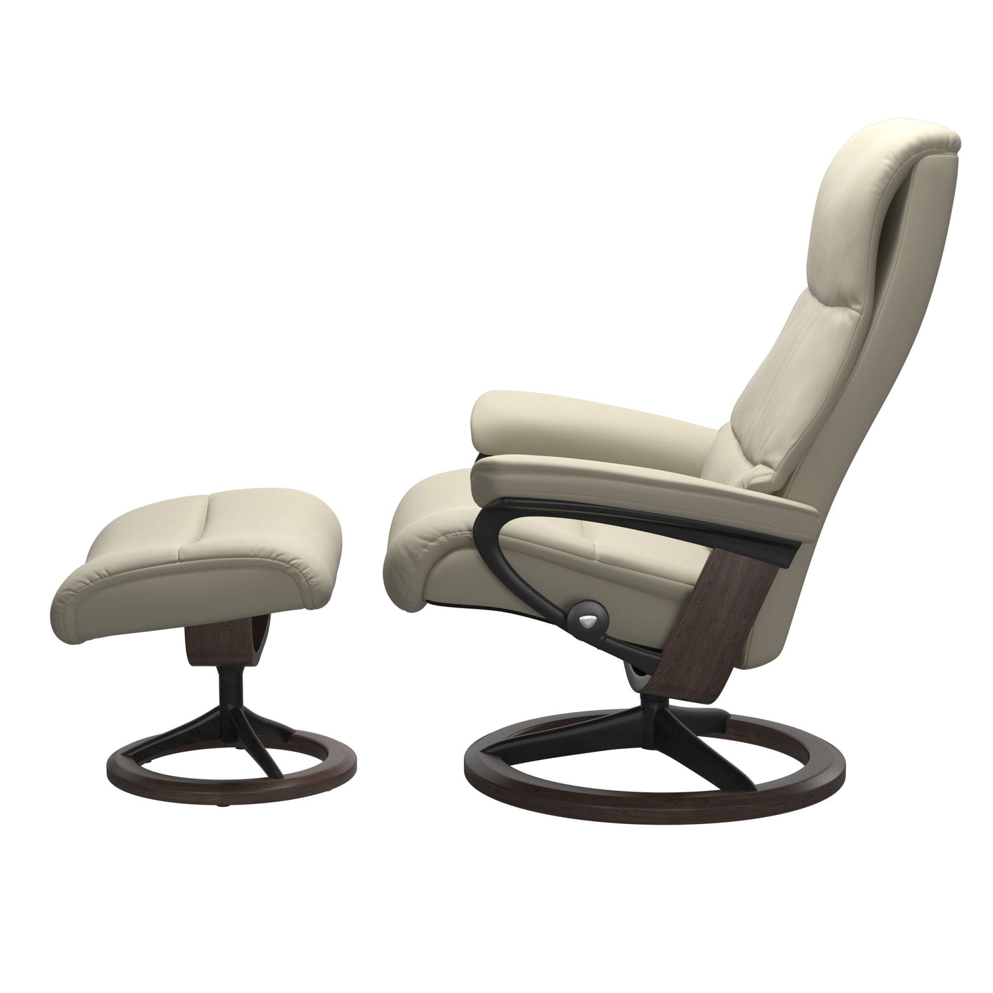 Stressless® view (s) signature base recliner with ottoman