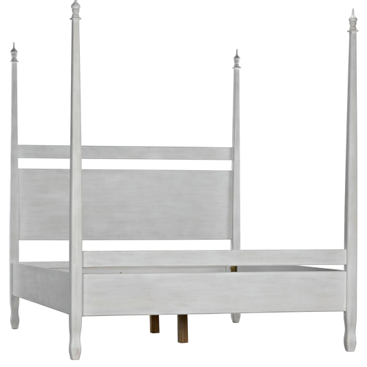 Venice bed, queen, white wash