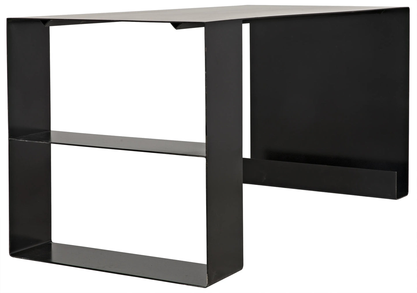 Black steel desk