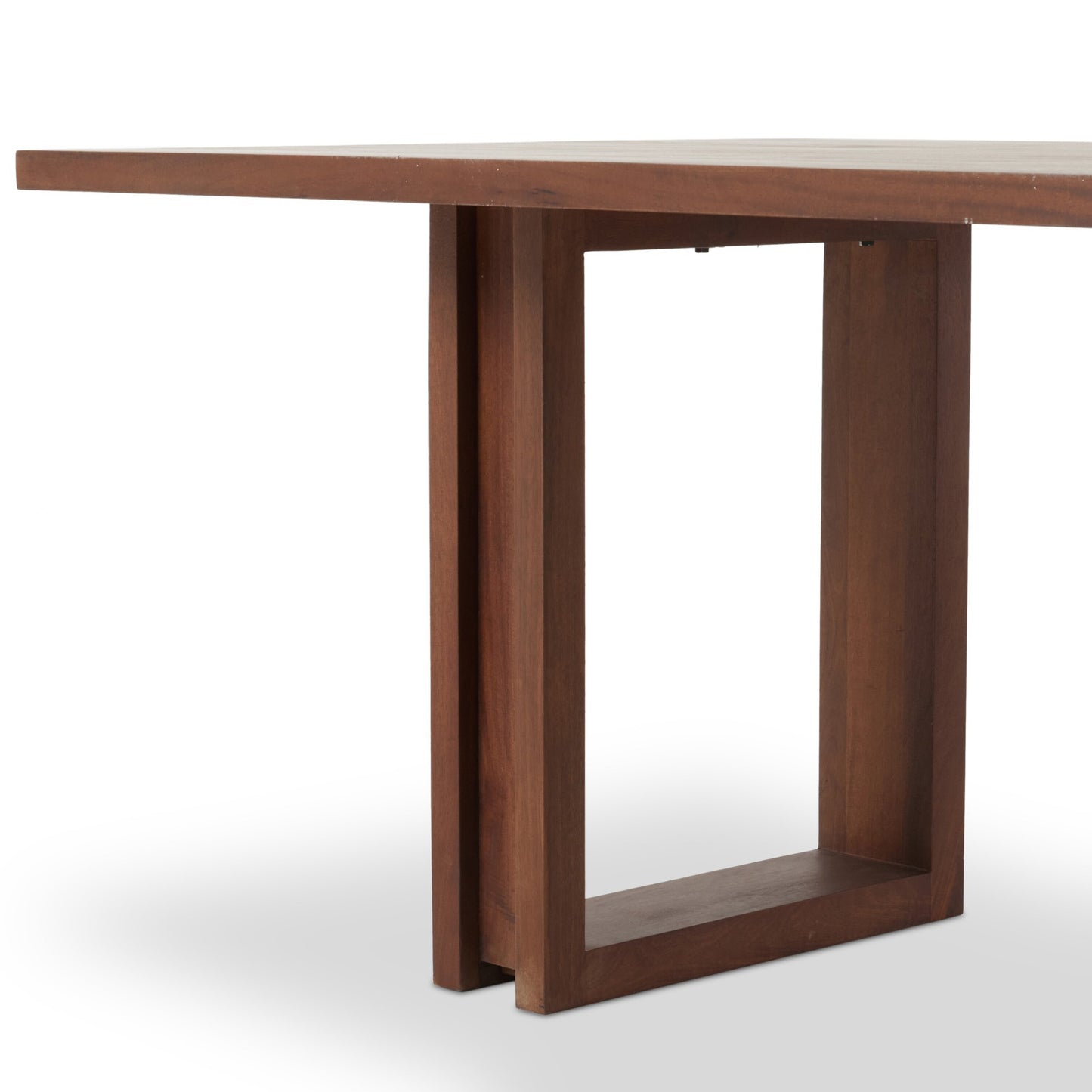 Carmel dining table: brown wash