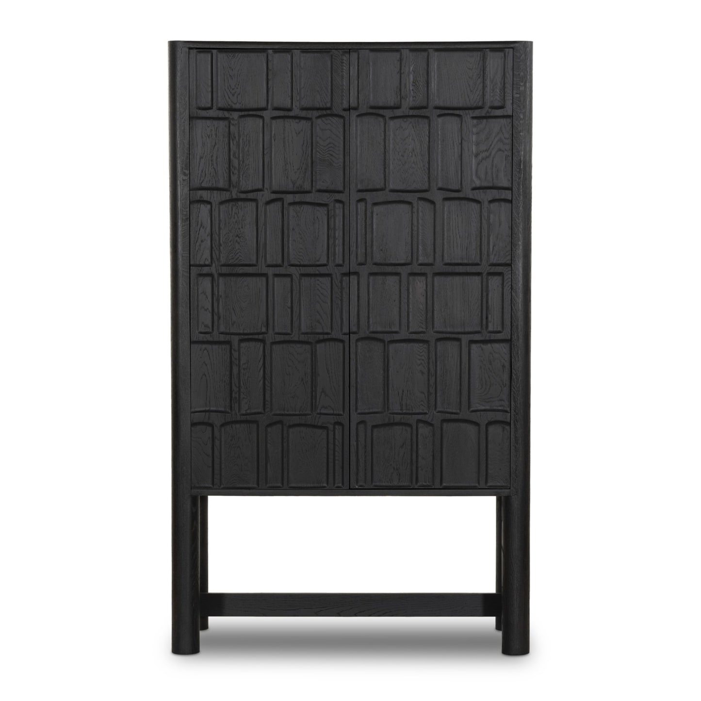 Ezri cabinet: black oak-carved black oak