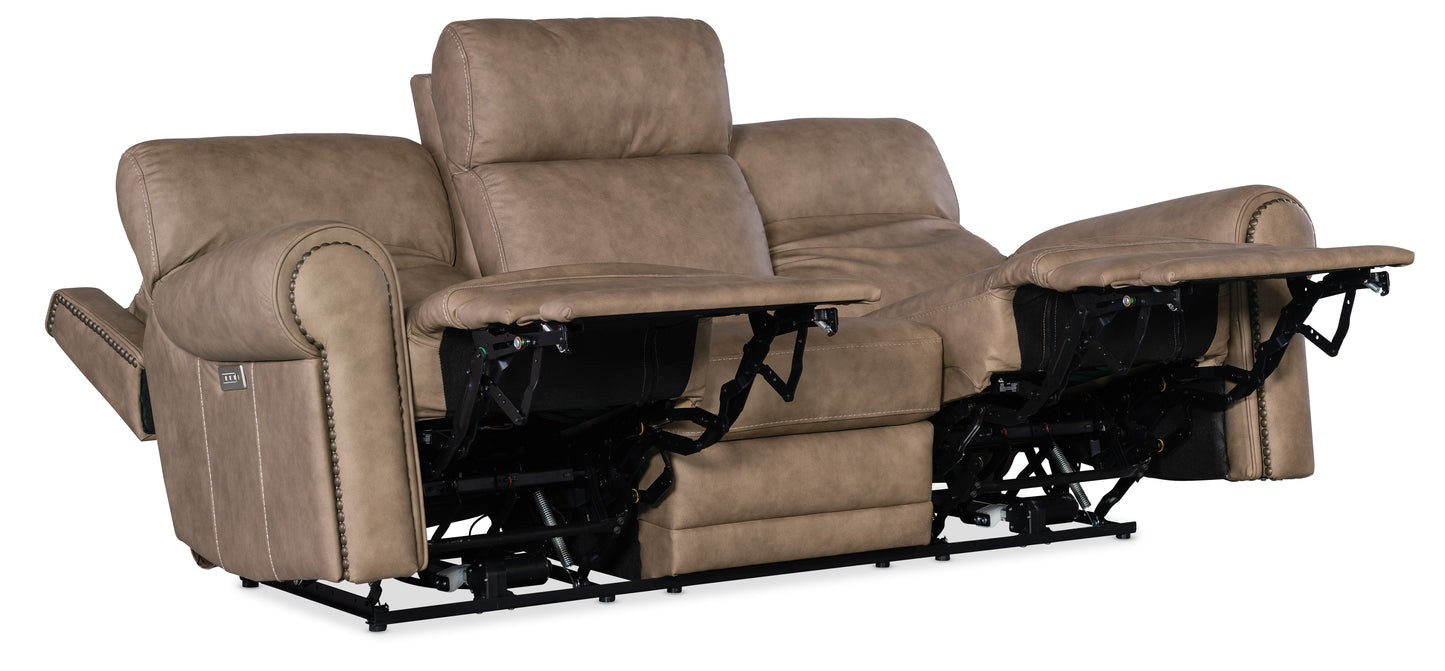 Duncan power sofa w/power headrest & lumbar