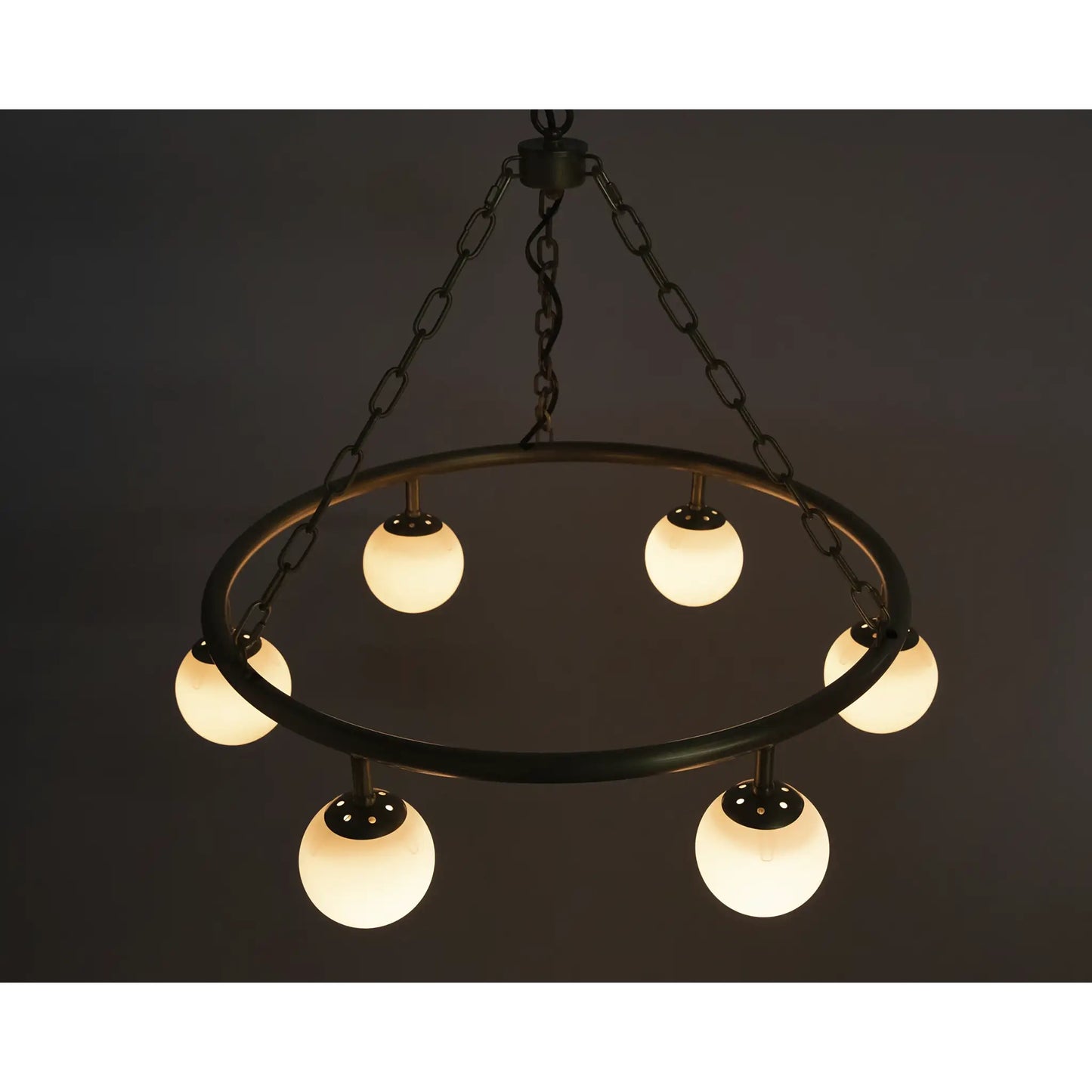 Modena chandelier, small, metal with brass finish