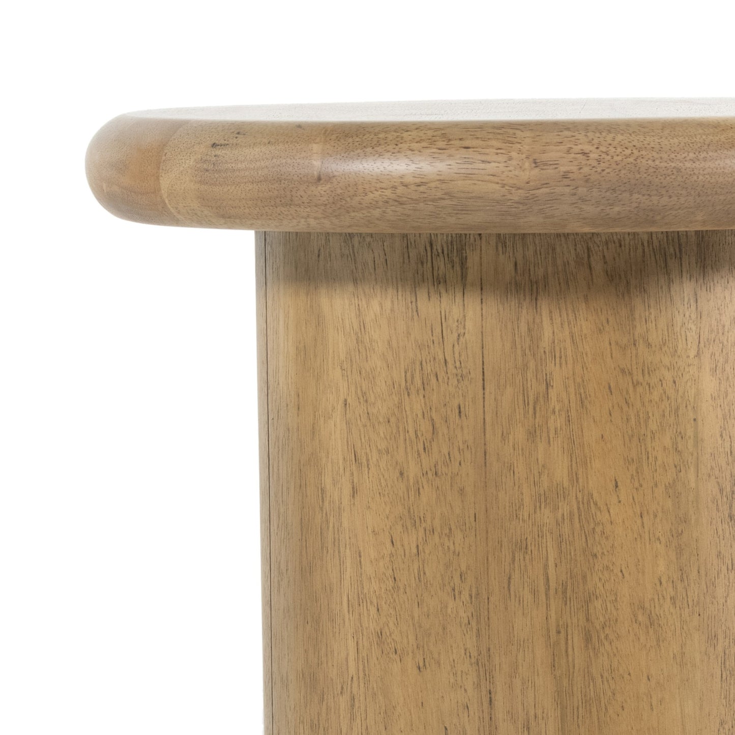 Zach end table-burnished parawood