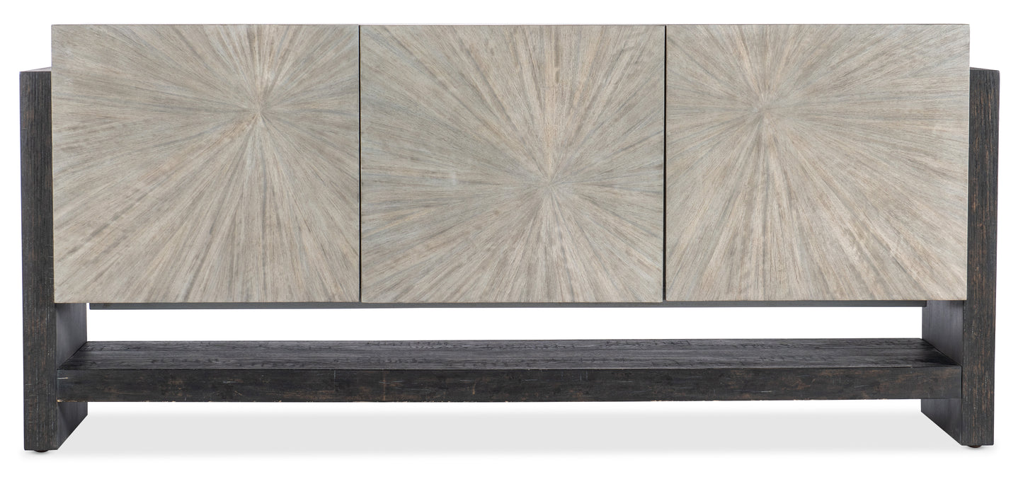 Melange ground perspective credenza