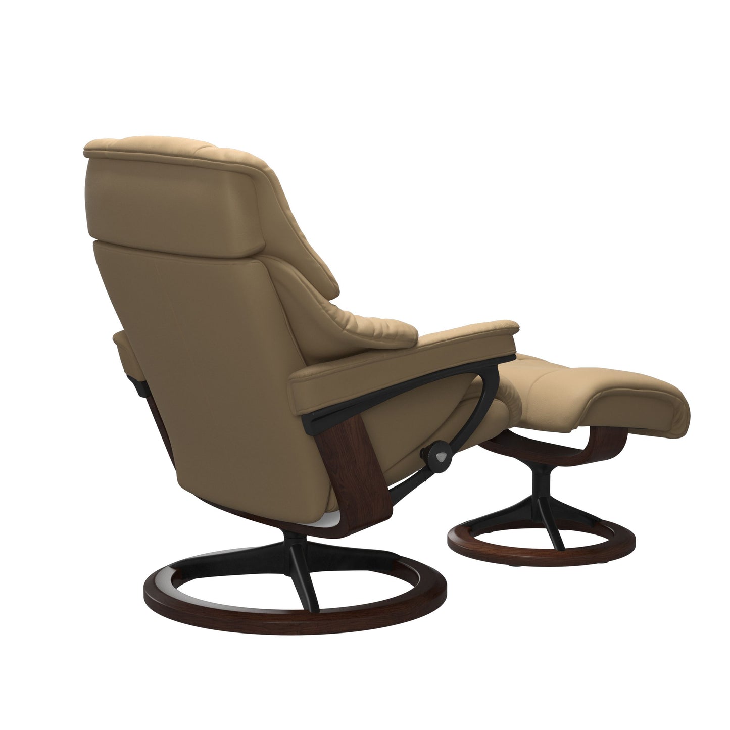 Stressless® reno (m) signature base recliner with ottoman