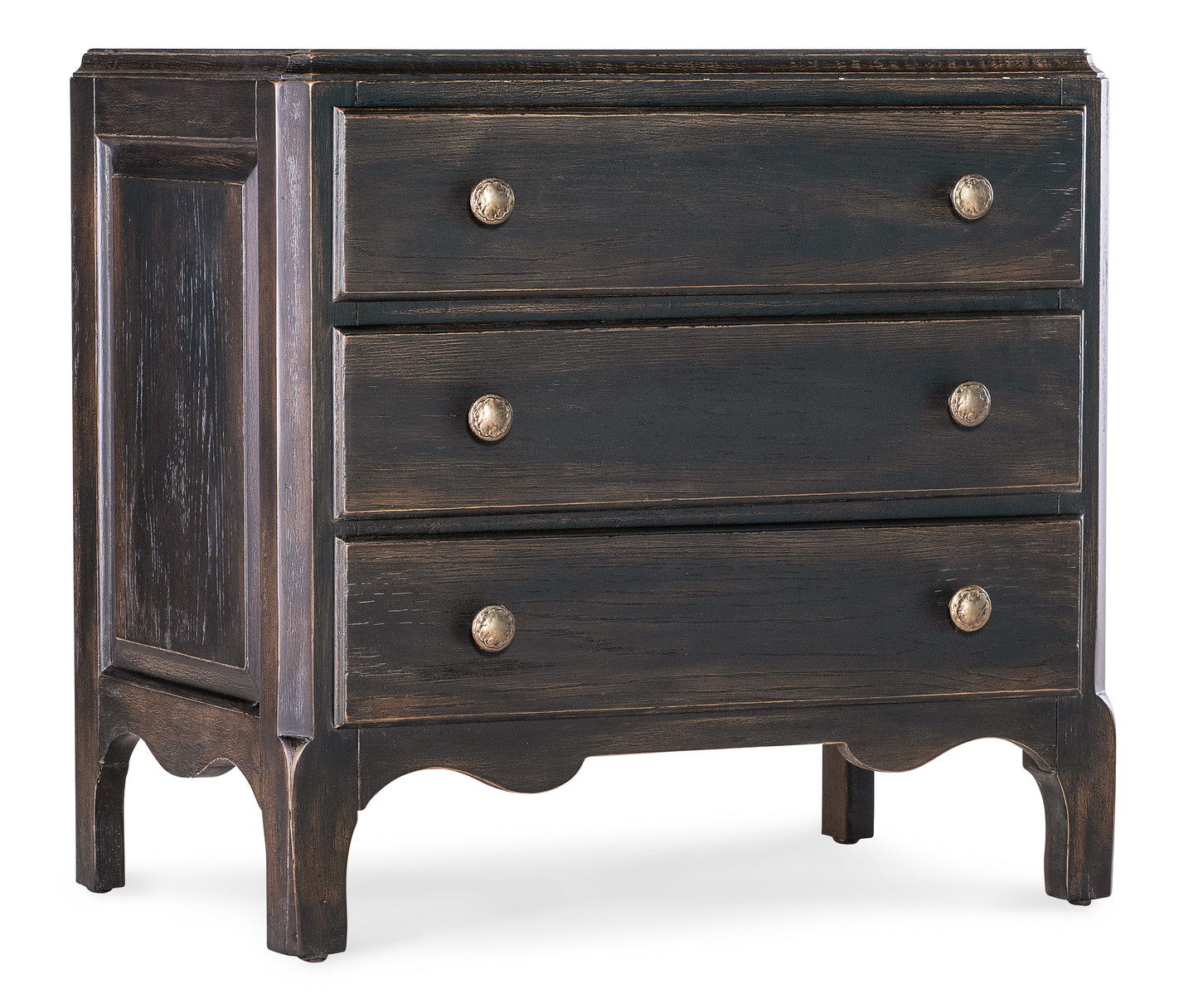 Americana three-drawer nightstand