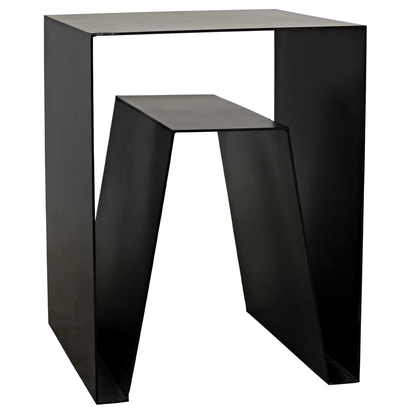 Quintin side table, black steel