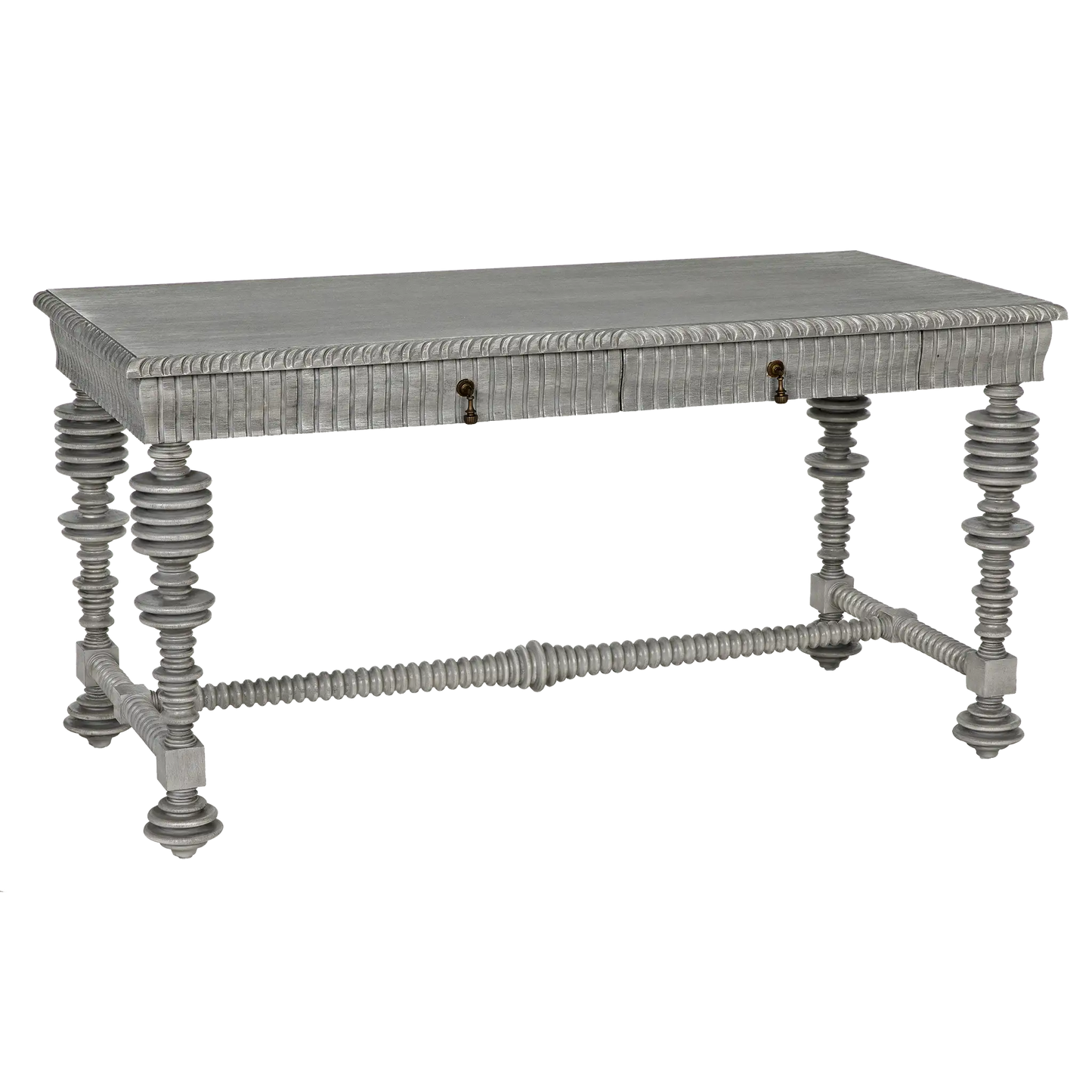 Portuguese desk, distressed grey