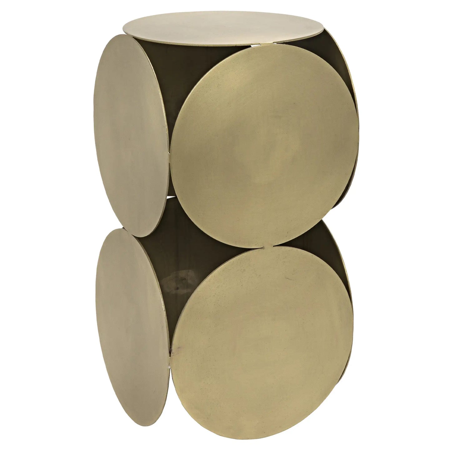 Lola side table, metal with brass finish