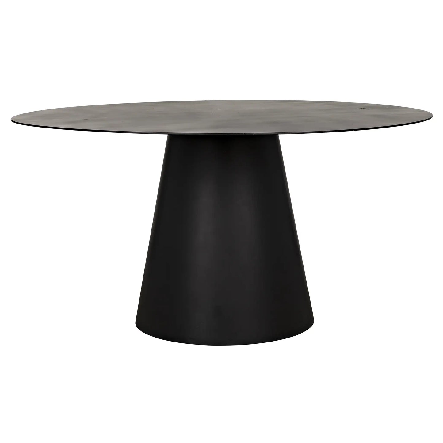 Vesuvius dining table, black steel