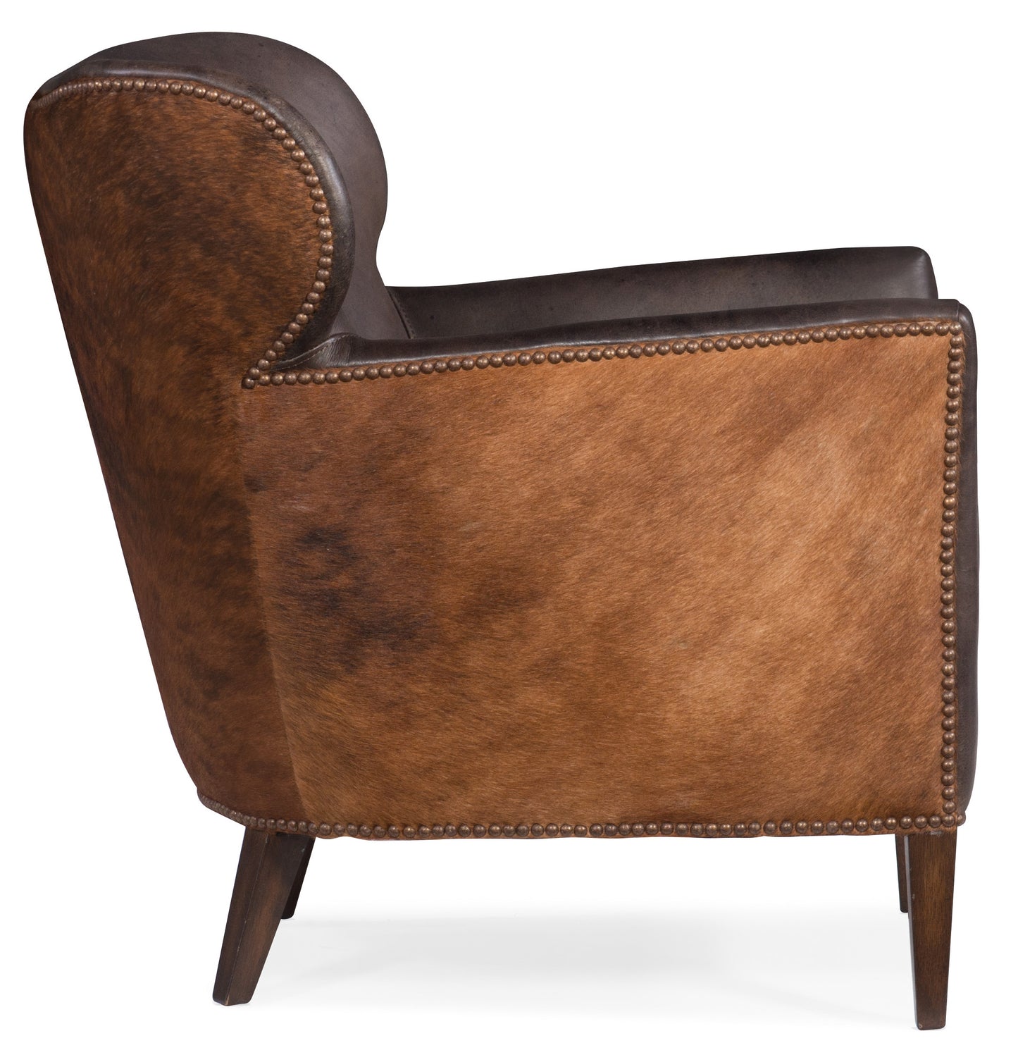 Kato leather club chair w/ dark hoh