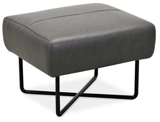 Efron ottoman w/ black metal base