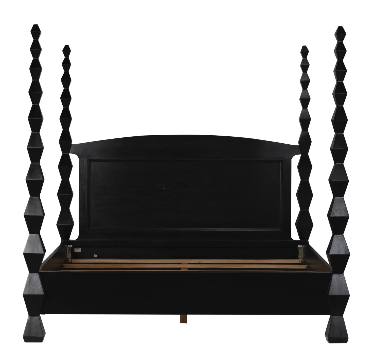 Brancusi bed, eastern king, hand rubbed black