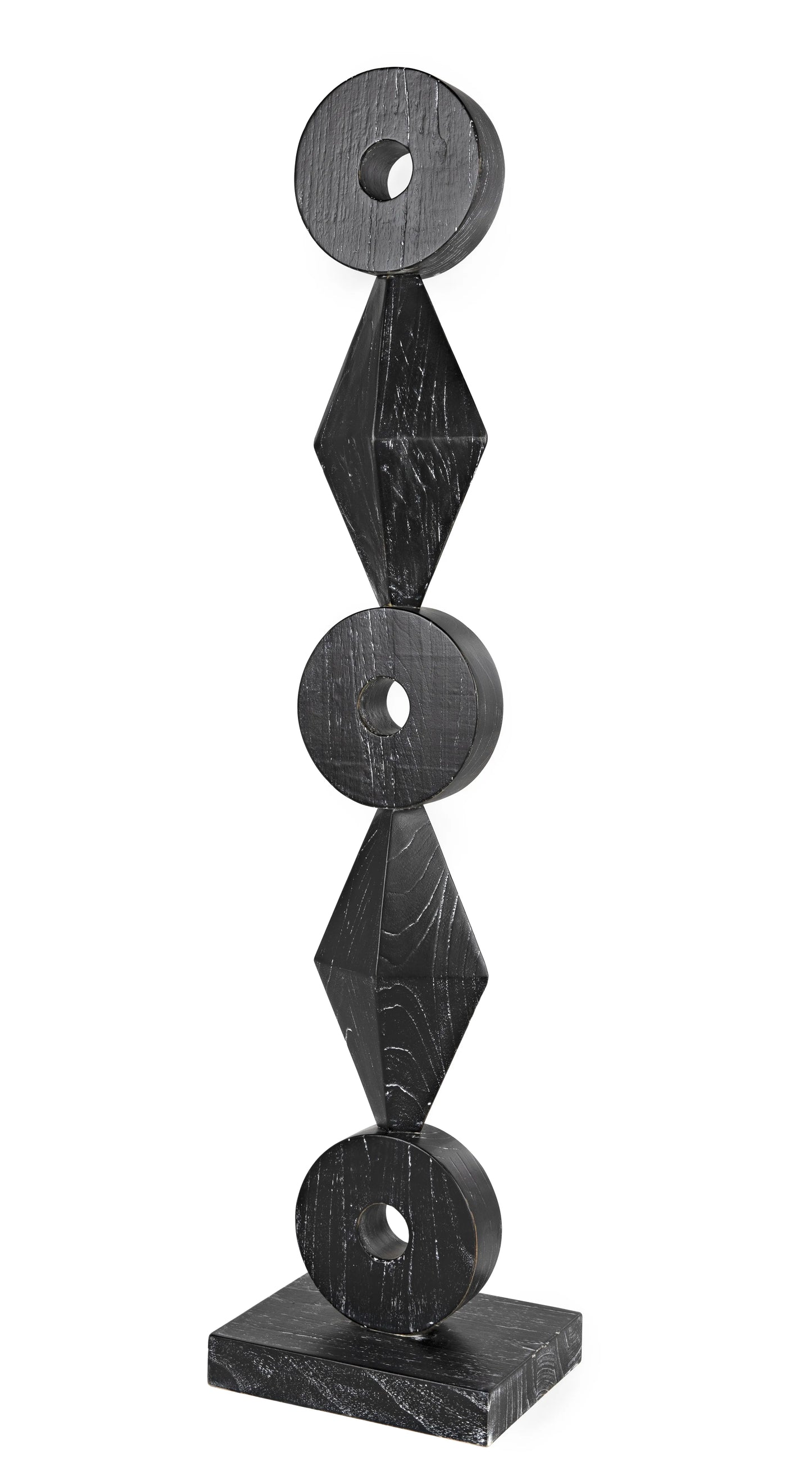 Totem sculpture, cinder black