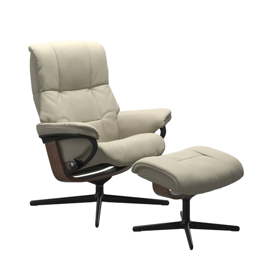 Stressless® mayfair (l) cross base recliner with ottoman