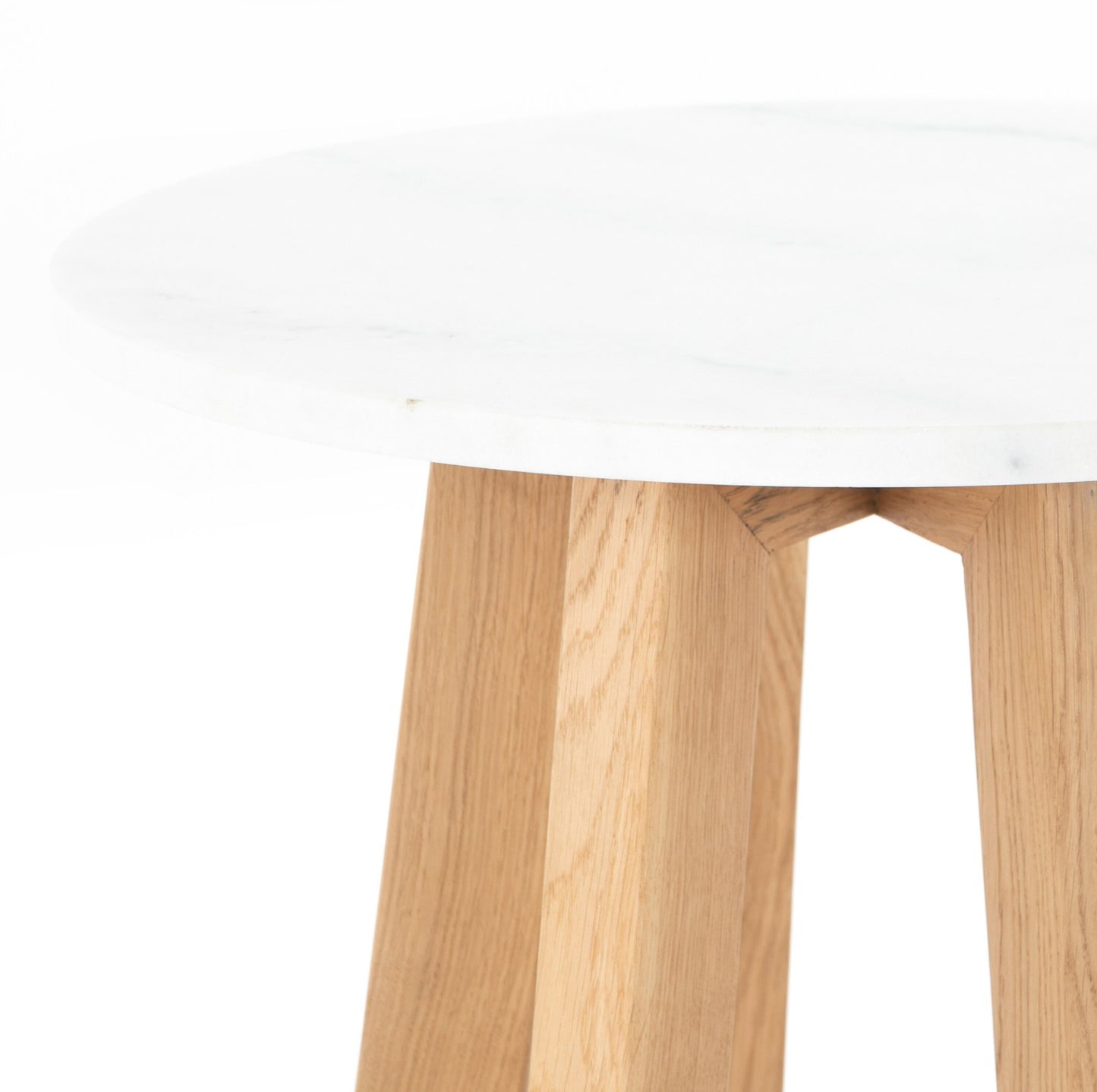 Creston end table-white marble