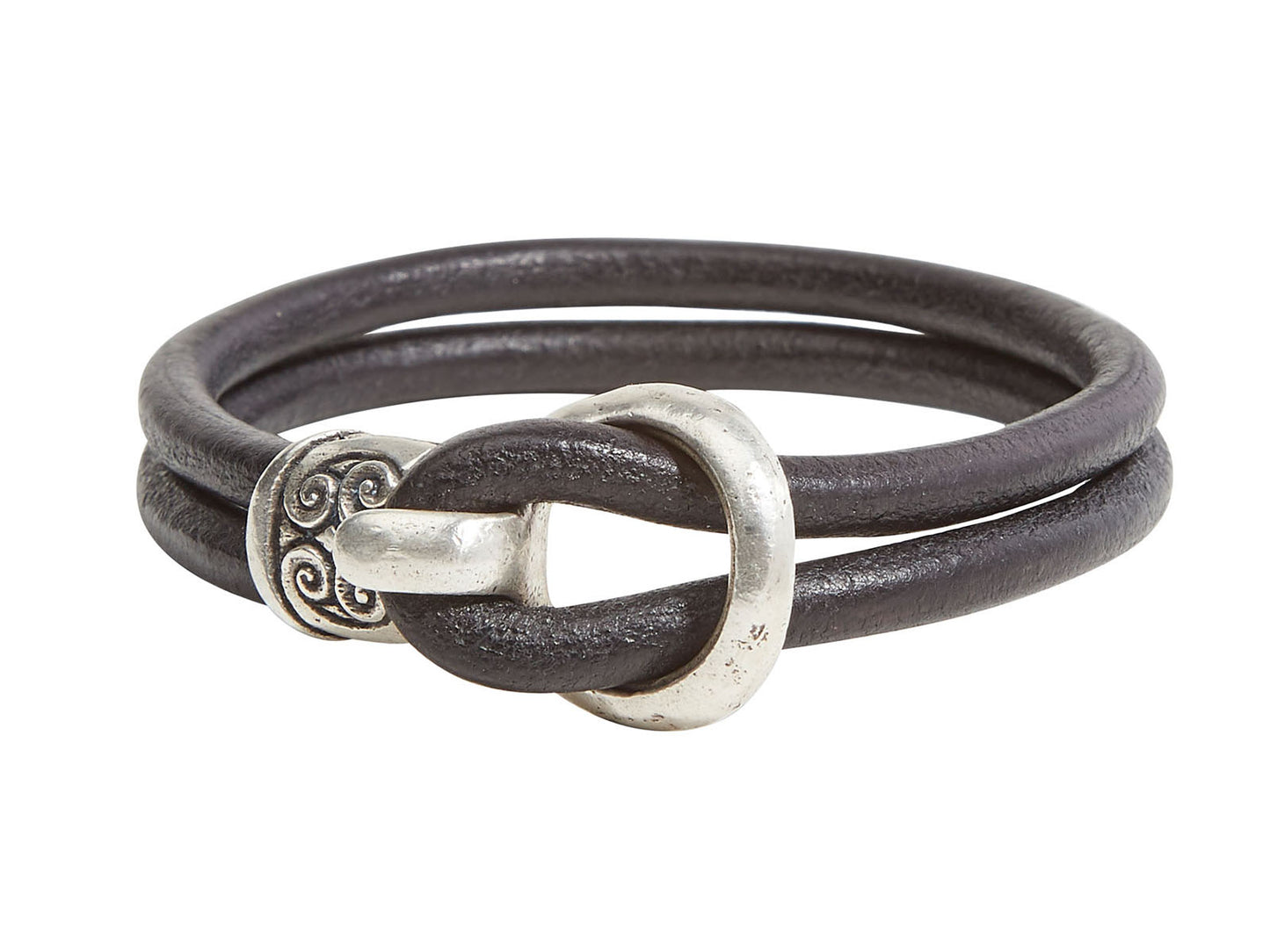 Double strand - same length bracelet in sterling silver,  from the artisan collection 8 inches linear length