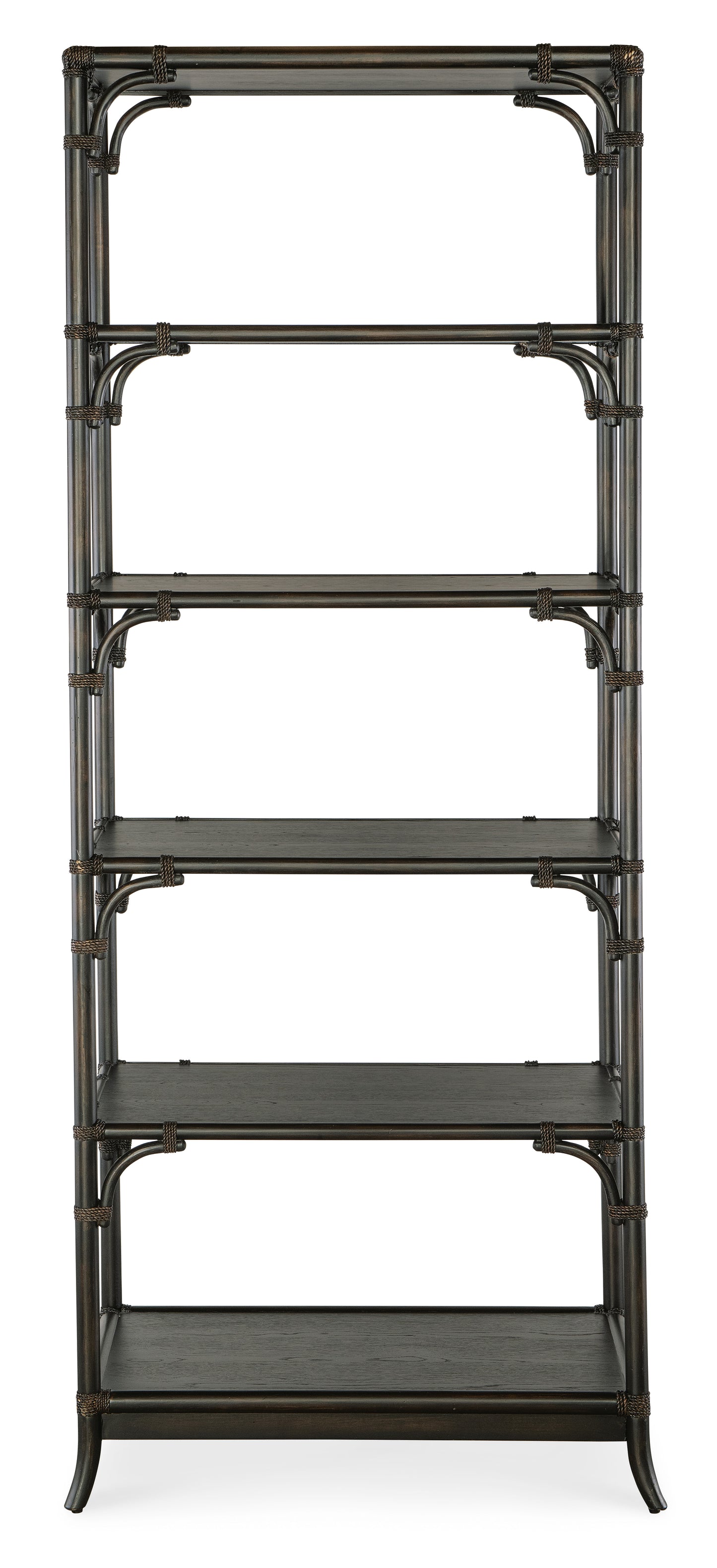 Retreat pole rattan bookcase