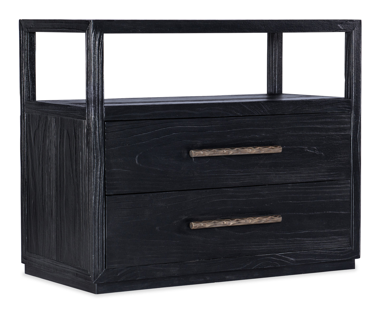 Linville falls shou sugi ban two drawer nightstand