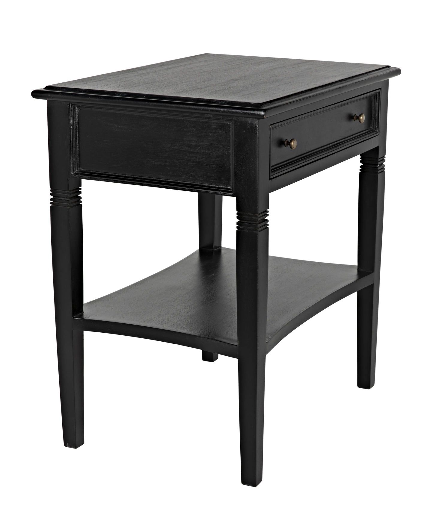 Oxford 1-drawer side table, hand rubbed black