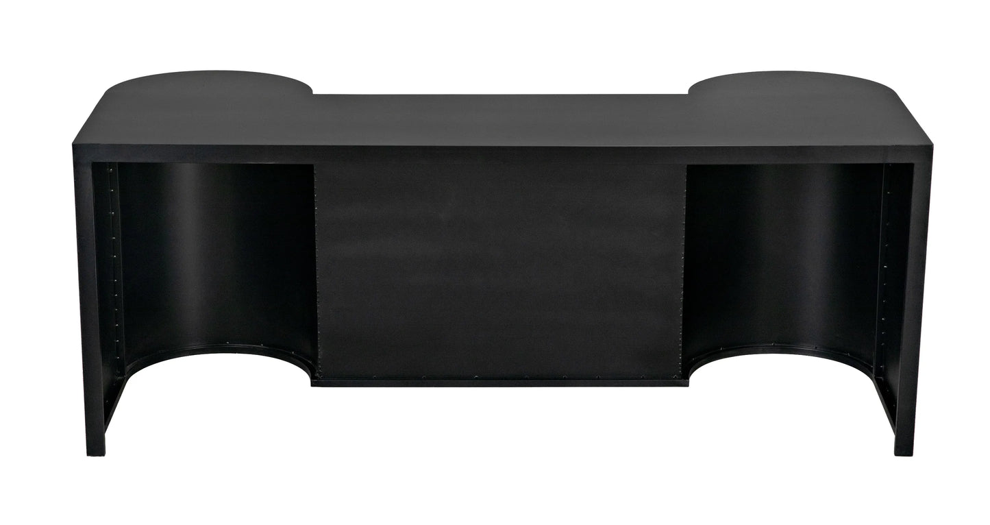 Concierge desk, black steel