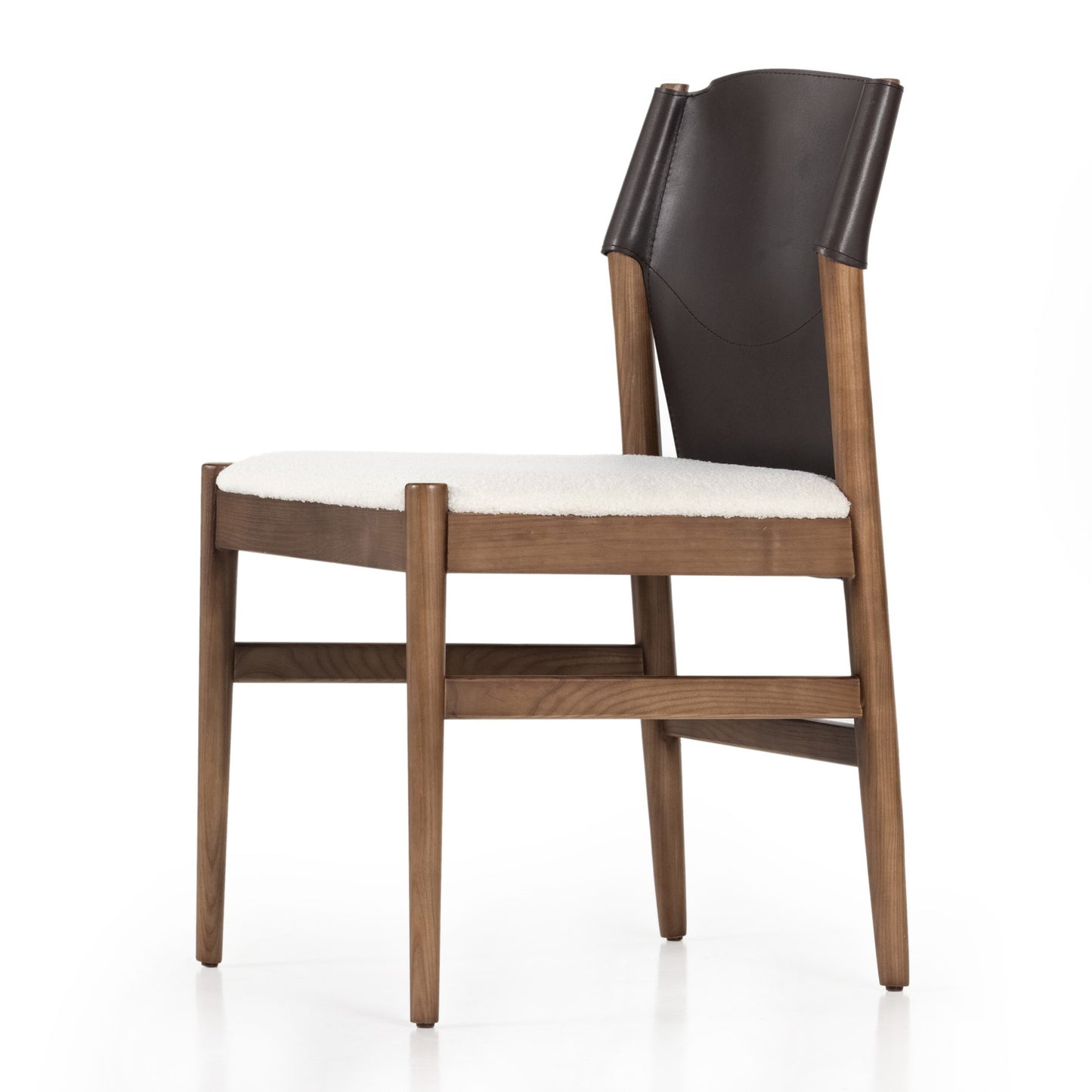 Lulu armless dining chair-espresso lthr