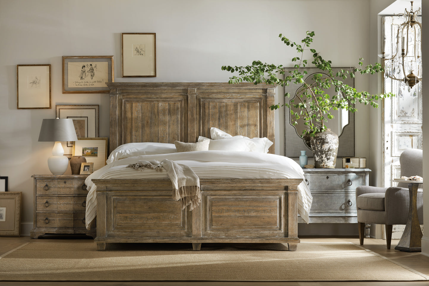 Boheme laurier queen panel bed