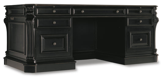 Telluride 76'' executive desk w/leather panels