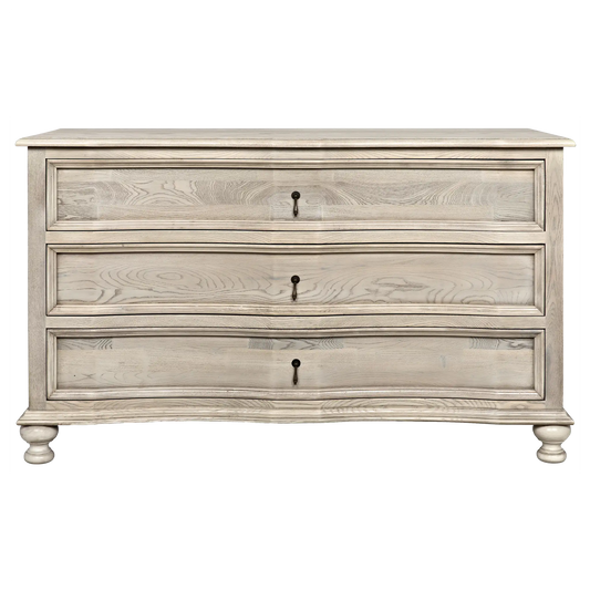 Curved front 3 drawer chest