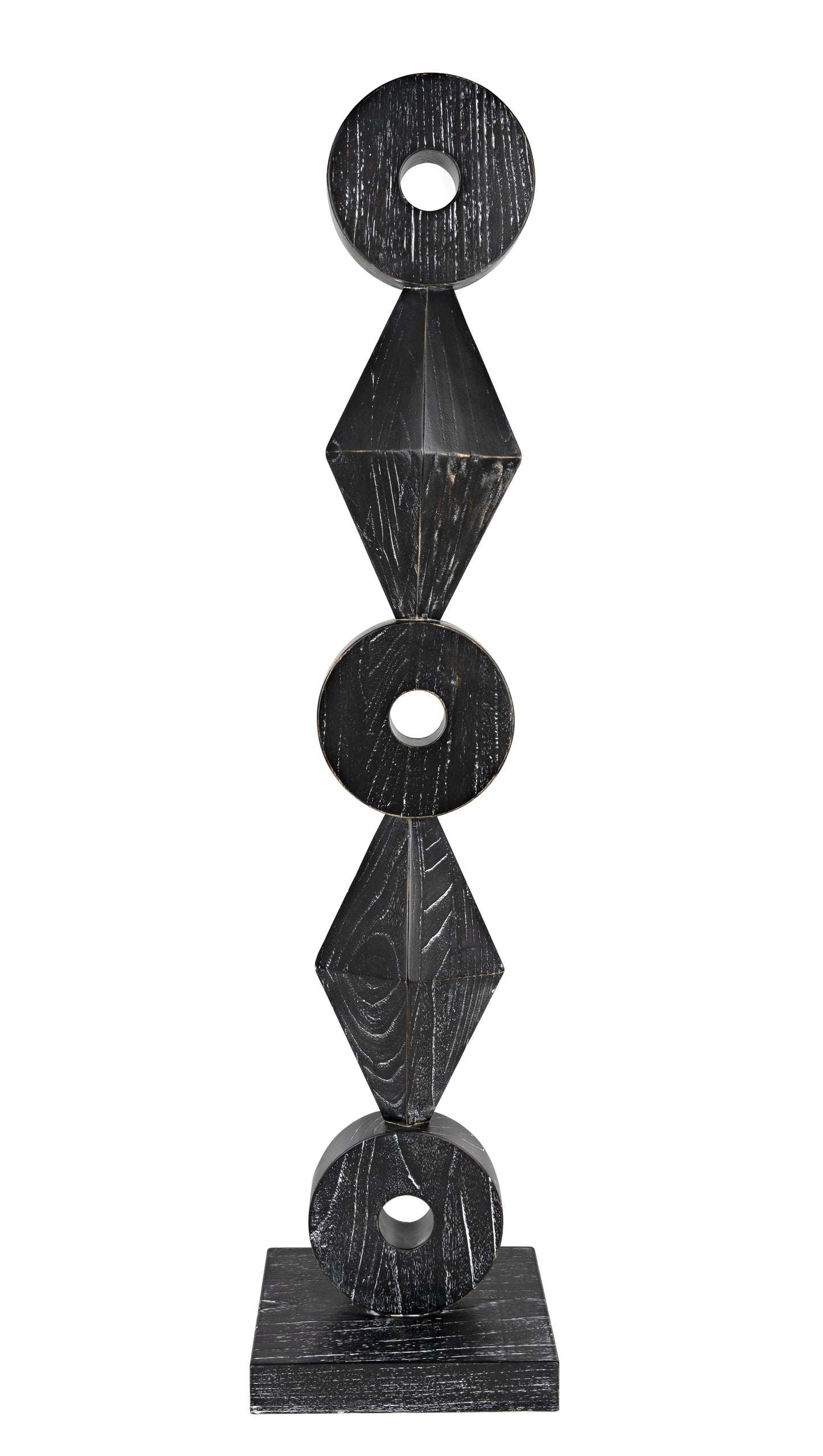 Totem sculpture, cinder black