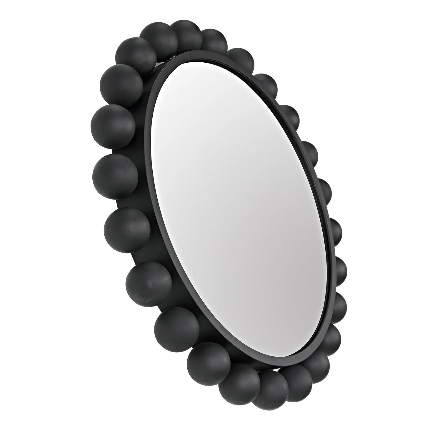 Cooper mirror, black steel