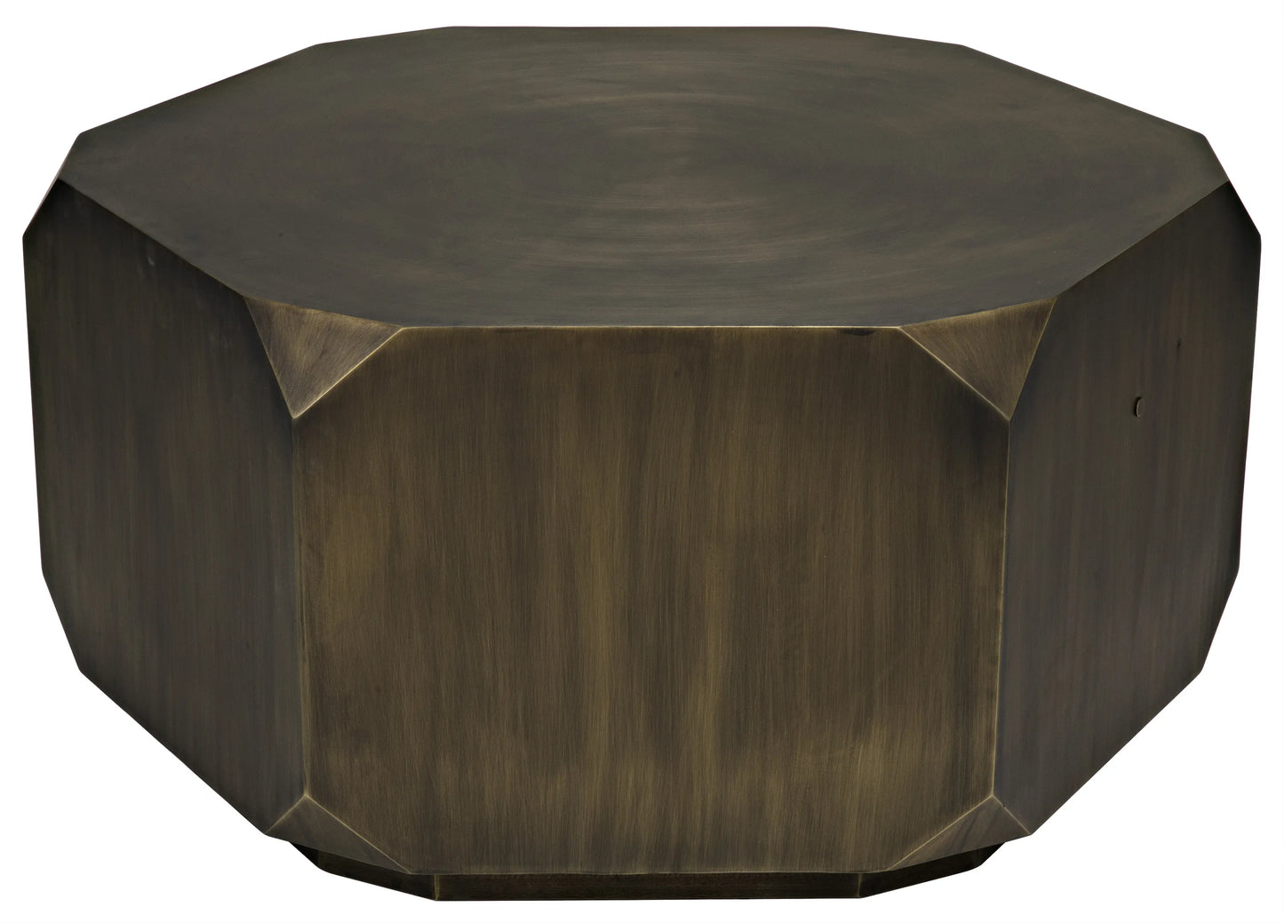 Tytus coffee table, steel with aged brass finish