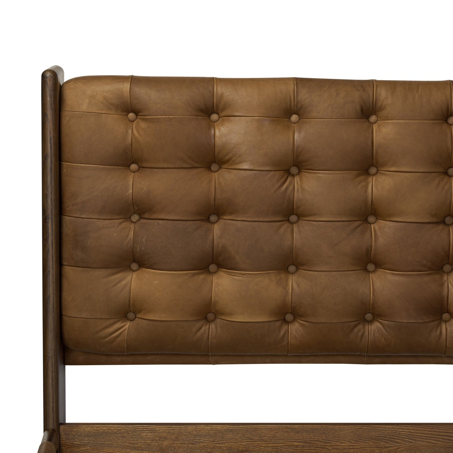 Halston bed: heirloom sienna-terra brown ash-terra brown ash veneer-king