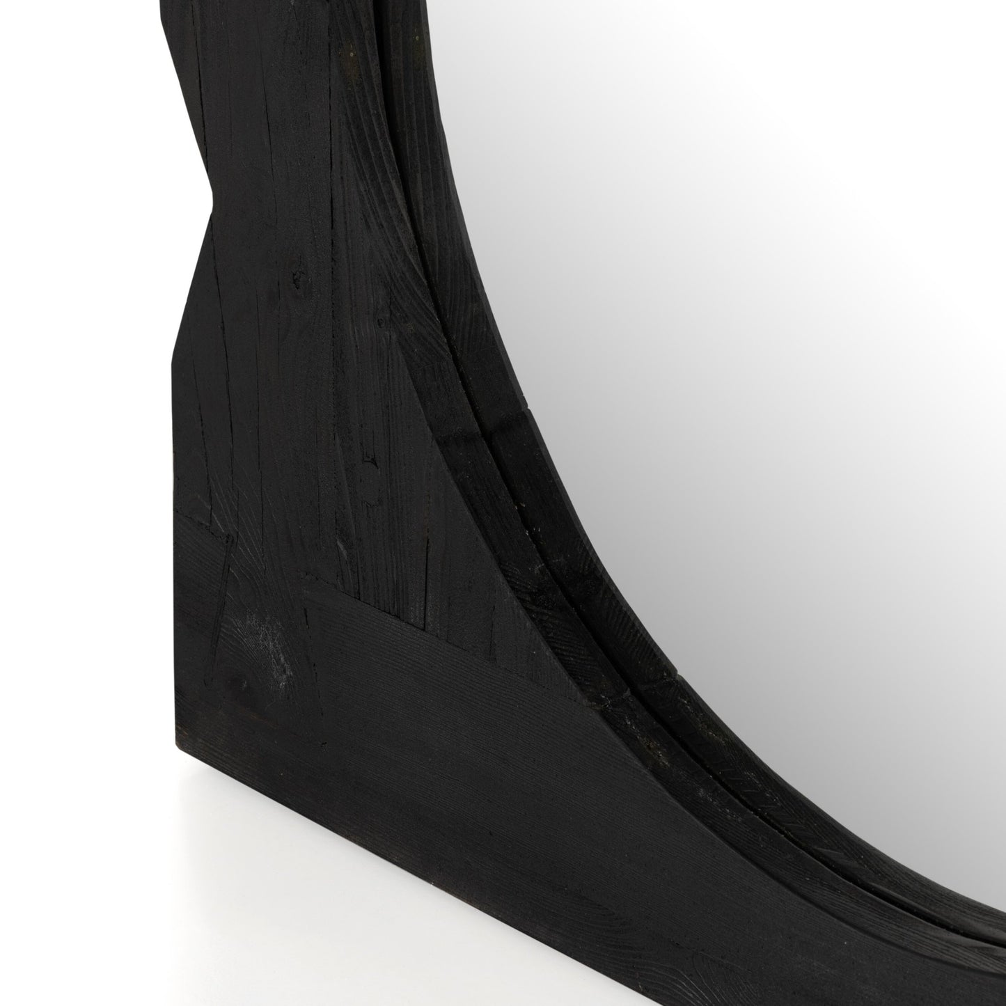 Aldrik mirror-black reclaimed pine