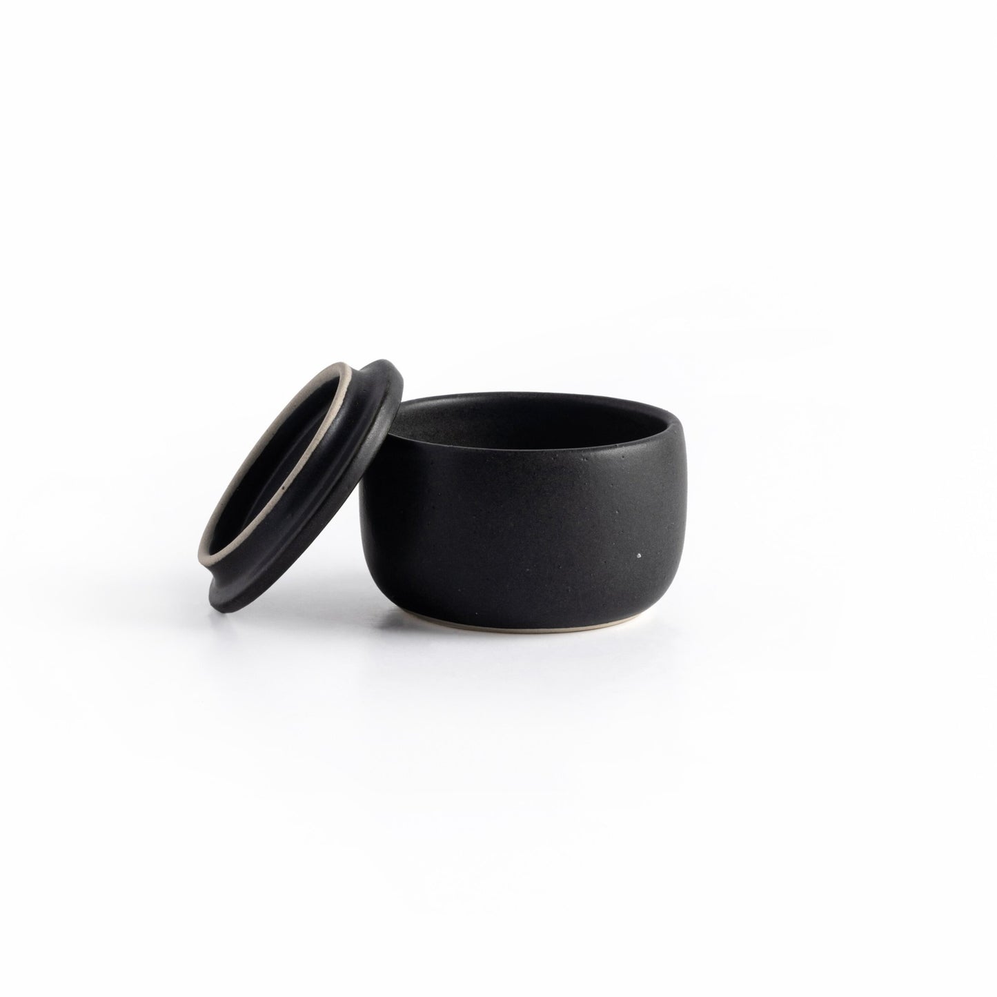 Nelo salt jar, set of 2-matte black