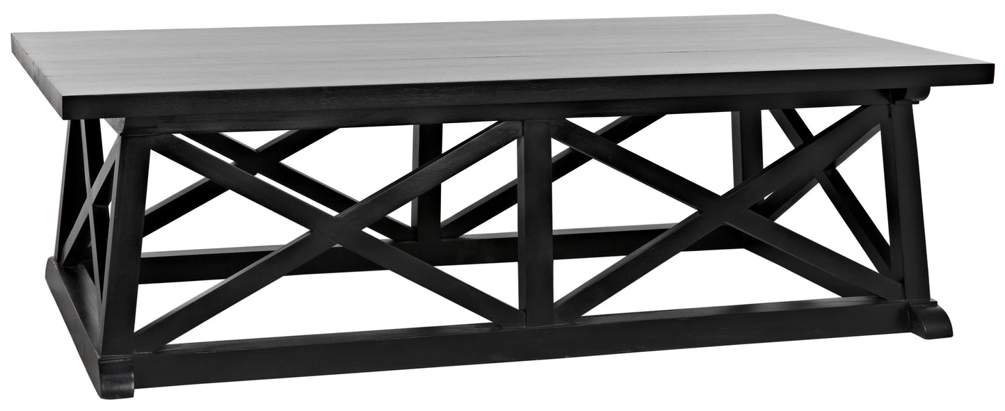 Sutton coffee table,hand rubbed black